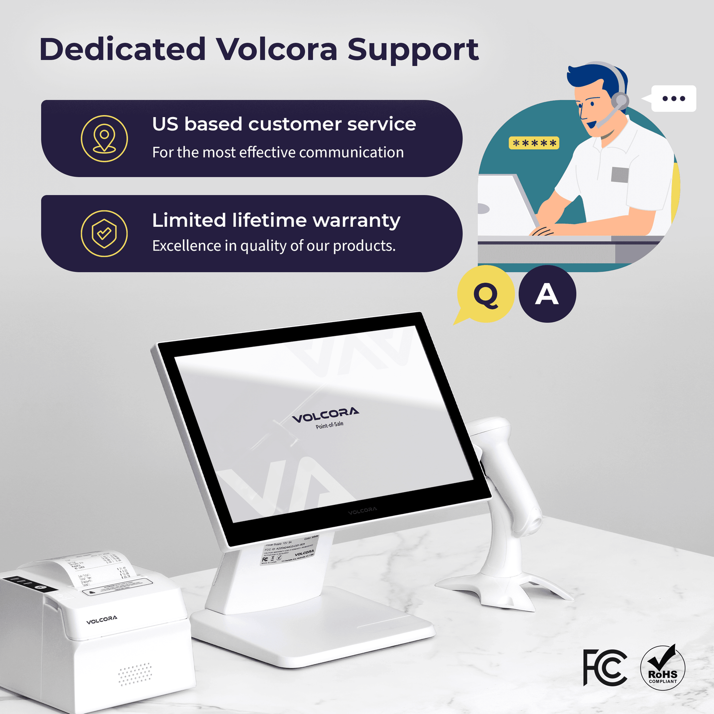 Volcora Point-of-Sale Terminal - Android 11 Terminal