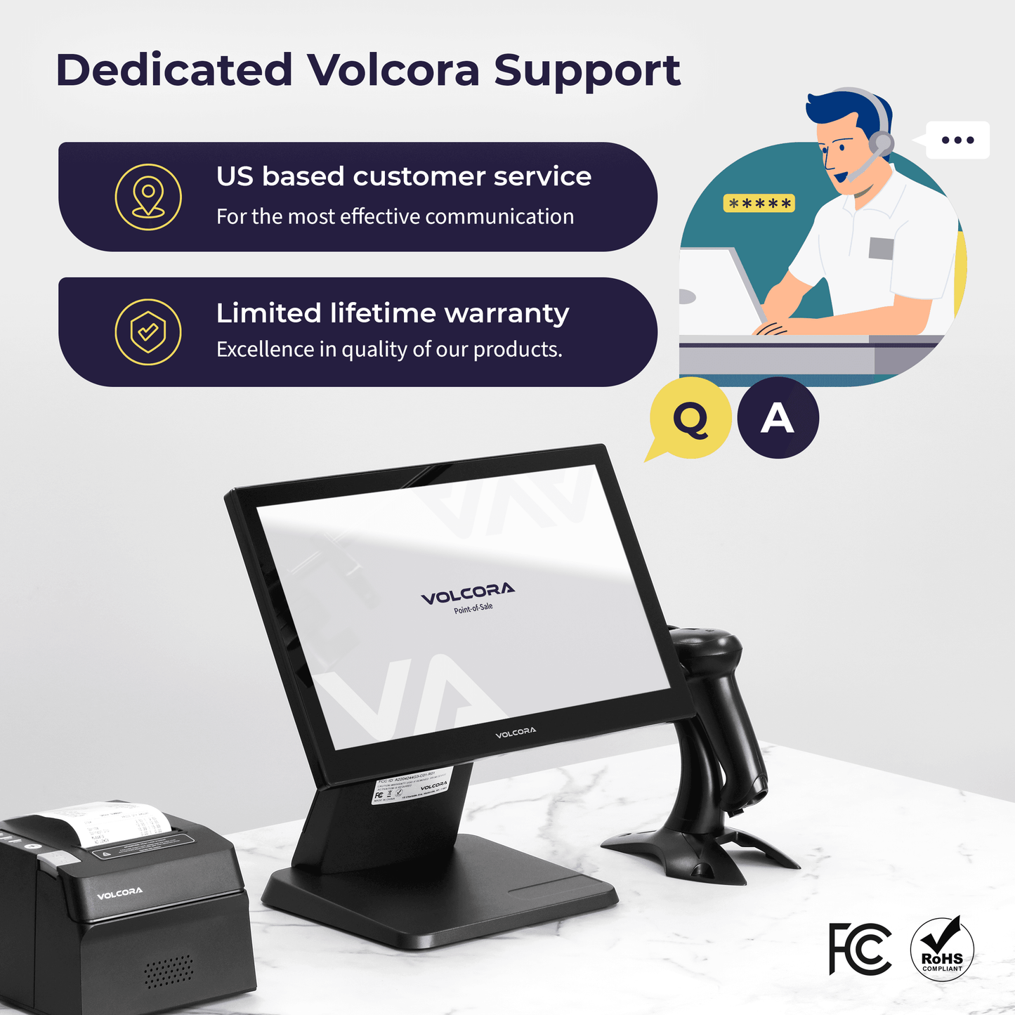 Volcora Point-of-Sale Terminal - Android 11 Terminal