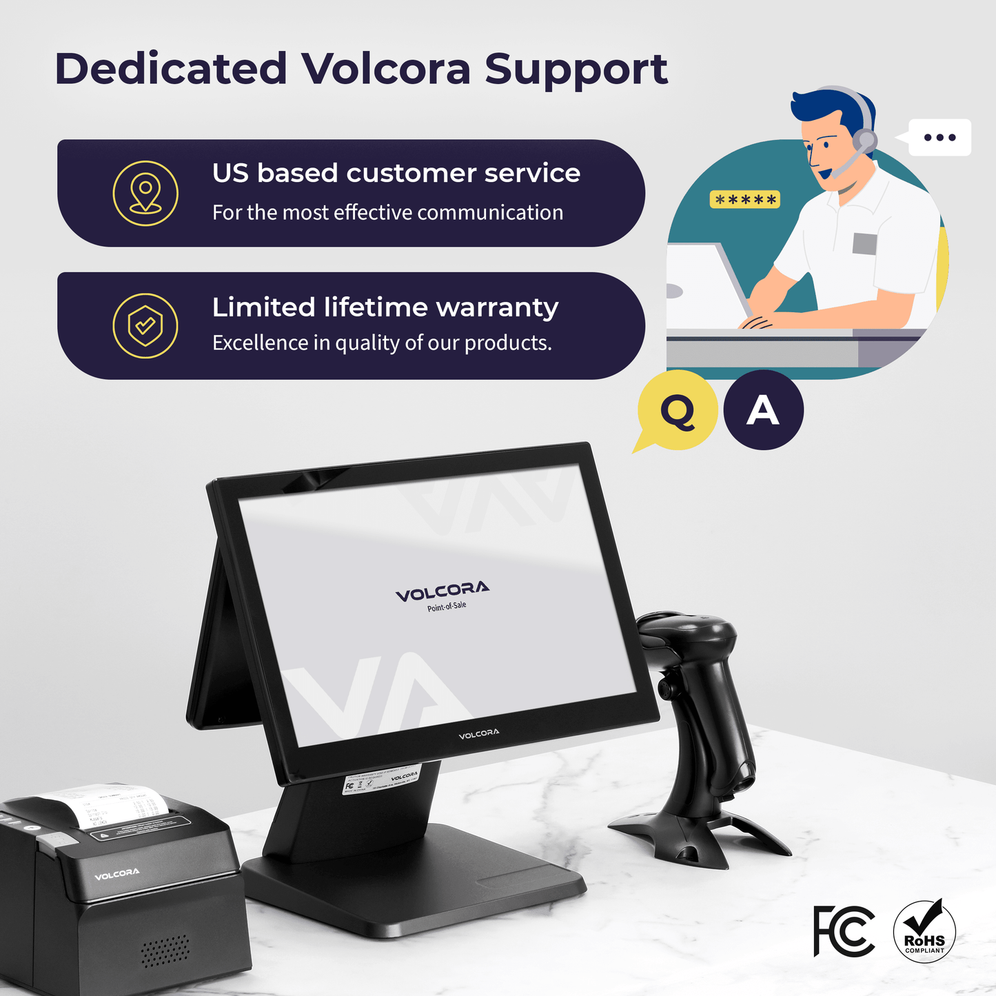 Volcora Point-of-Sale Terminal - Android 11 Terminal