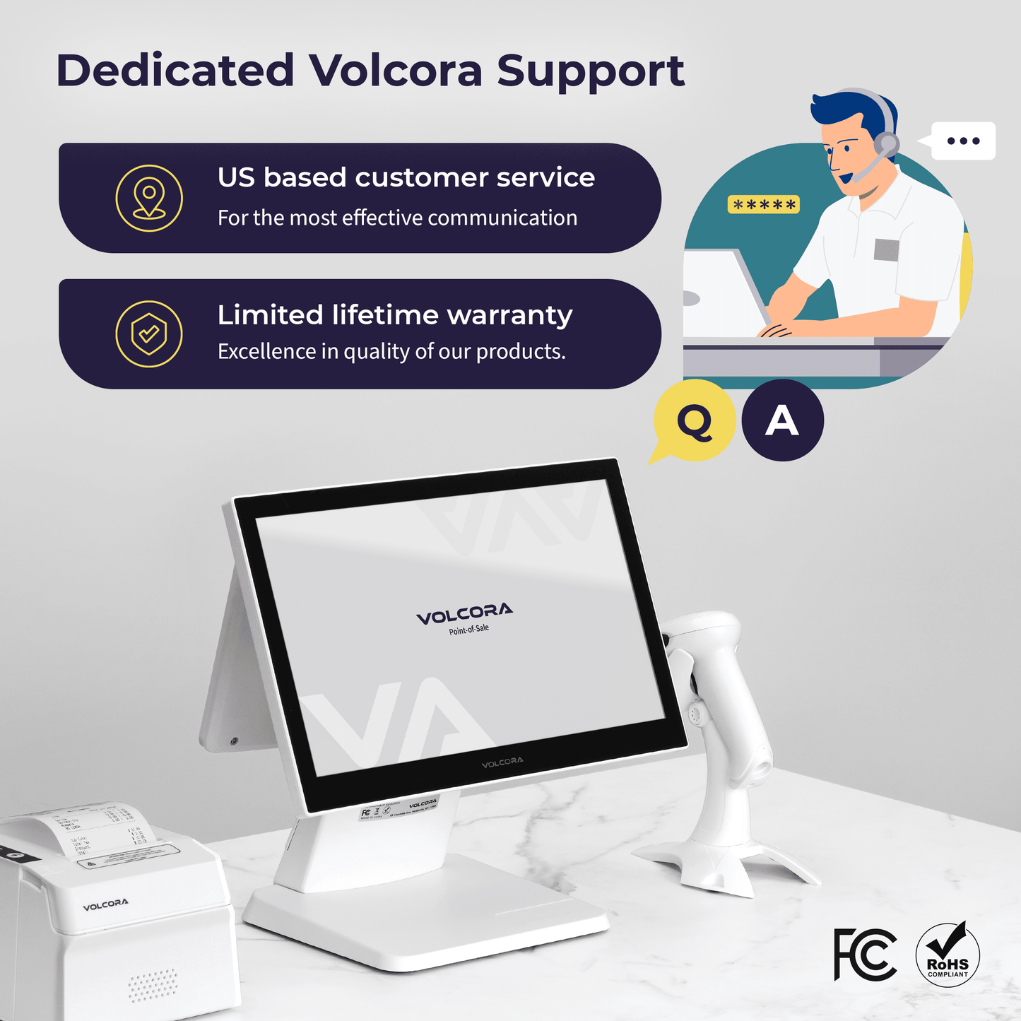 Volcora Point-of-Sale Terminal - Android 11 Terminal