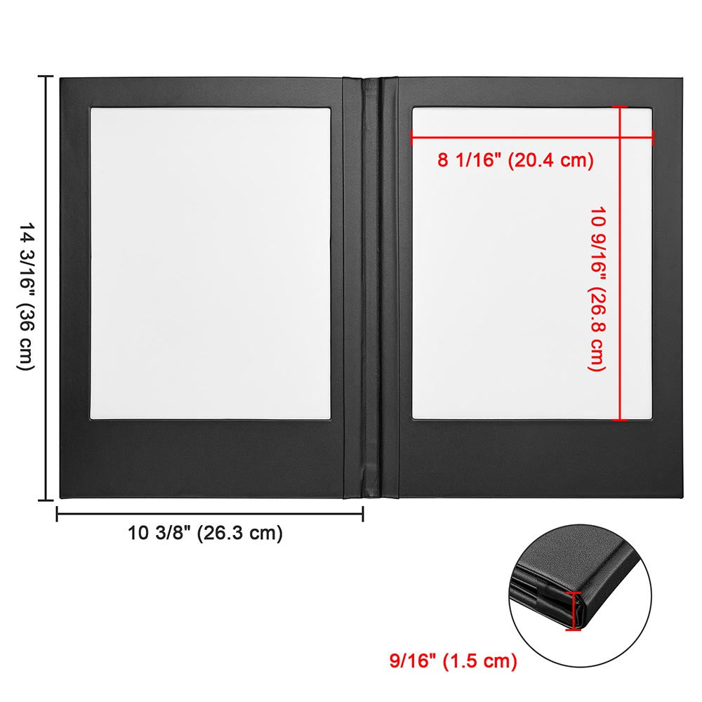 LED Back Lit Folded Menu Holder Dual Page 8.5x11in