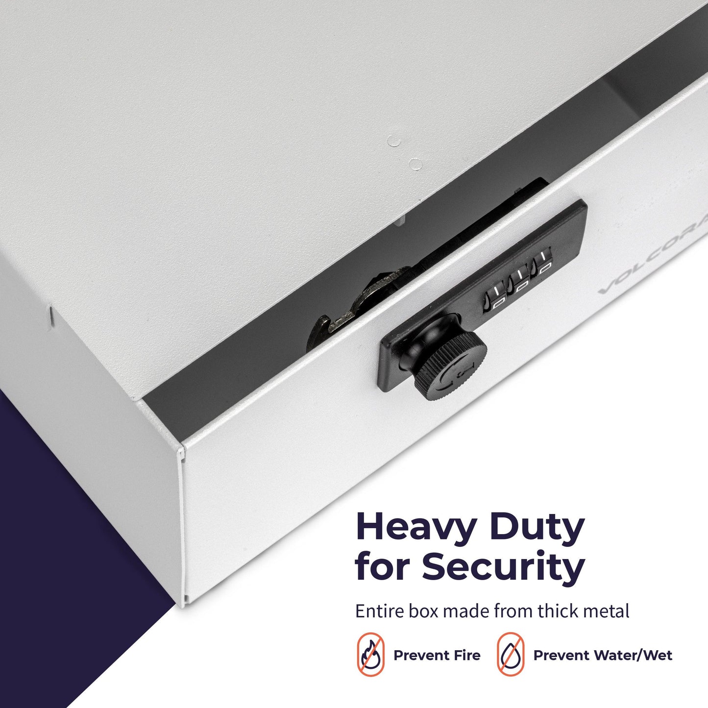 5 Compartment Cash Lock Box with Coin Tray