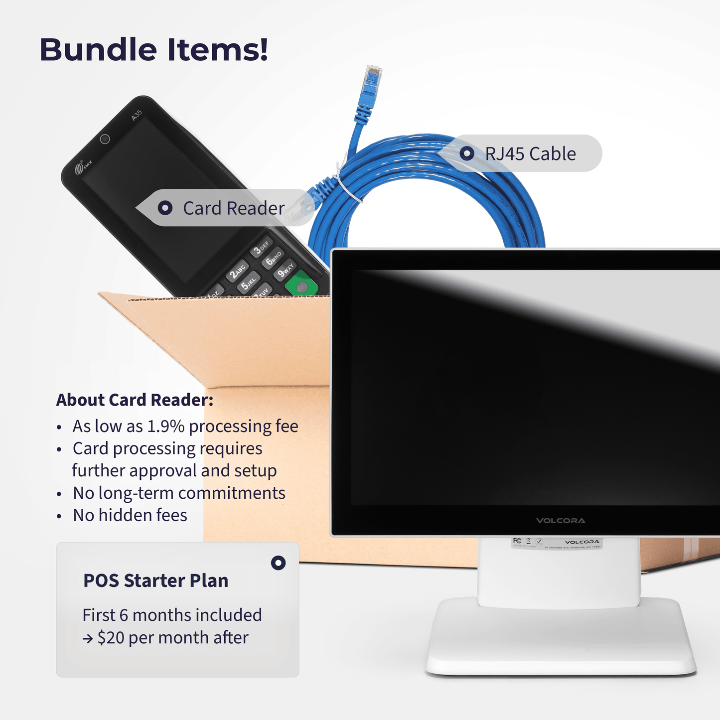 Volcora Point-of-Sale Terminal - Android 11 Terminal