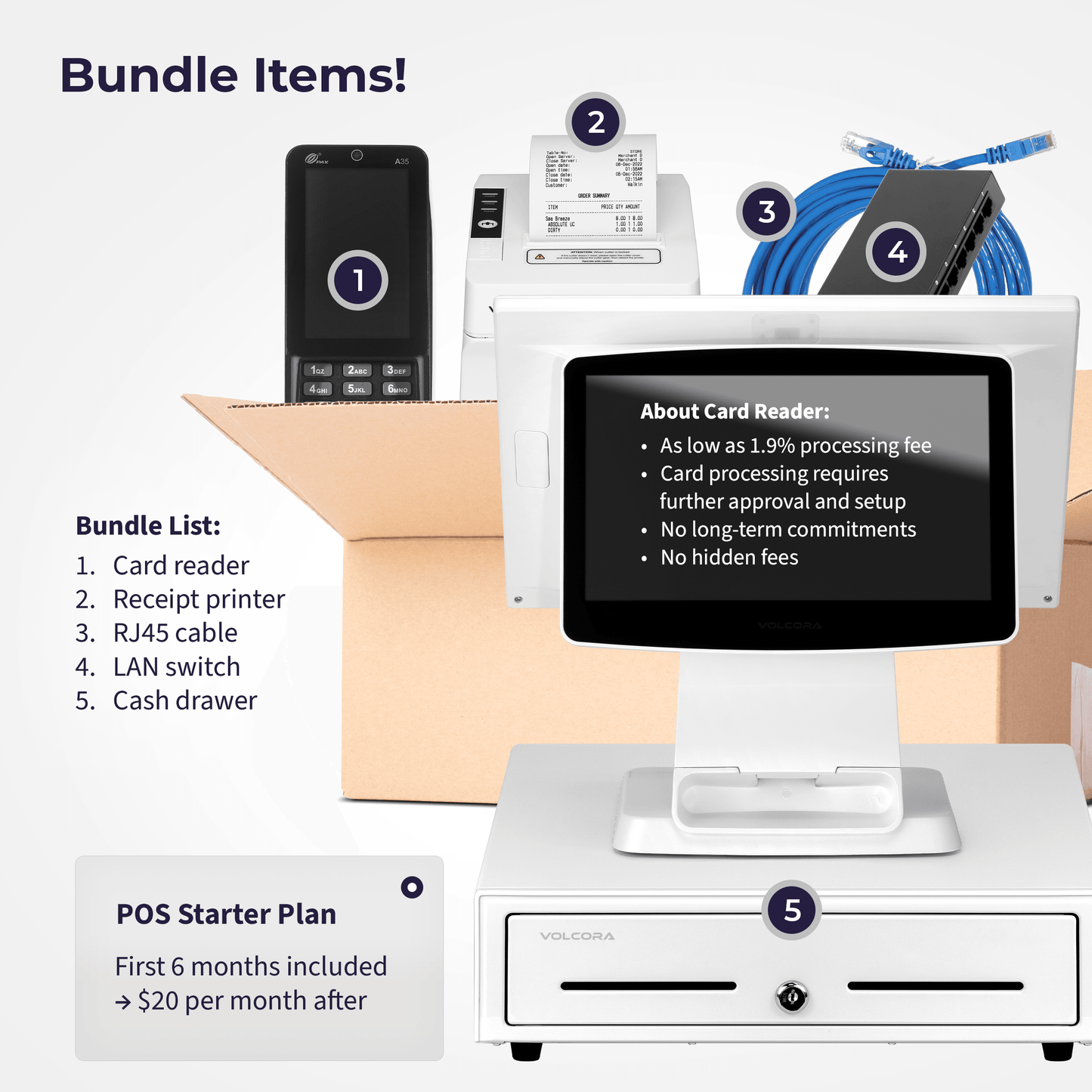 Volcora Point-of-Sale Terminal - Android 11 Terminal