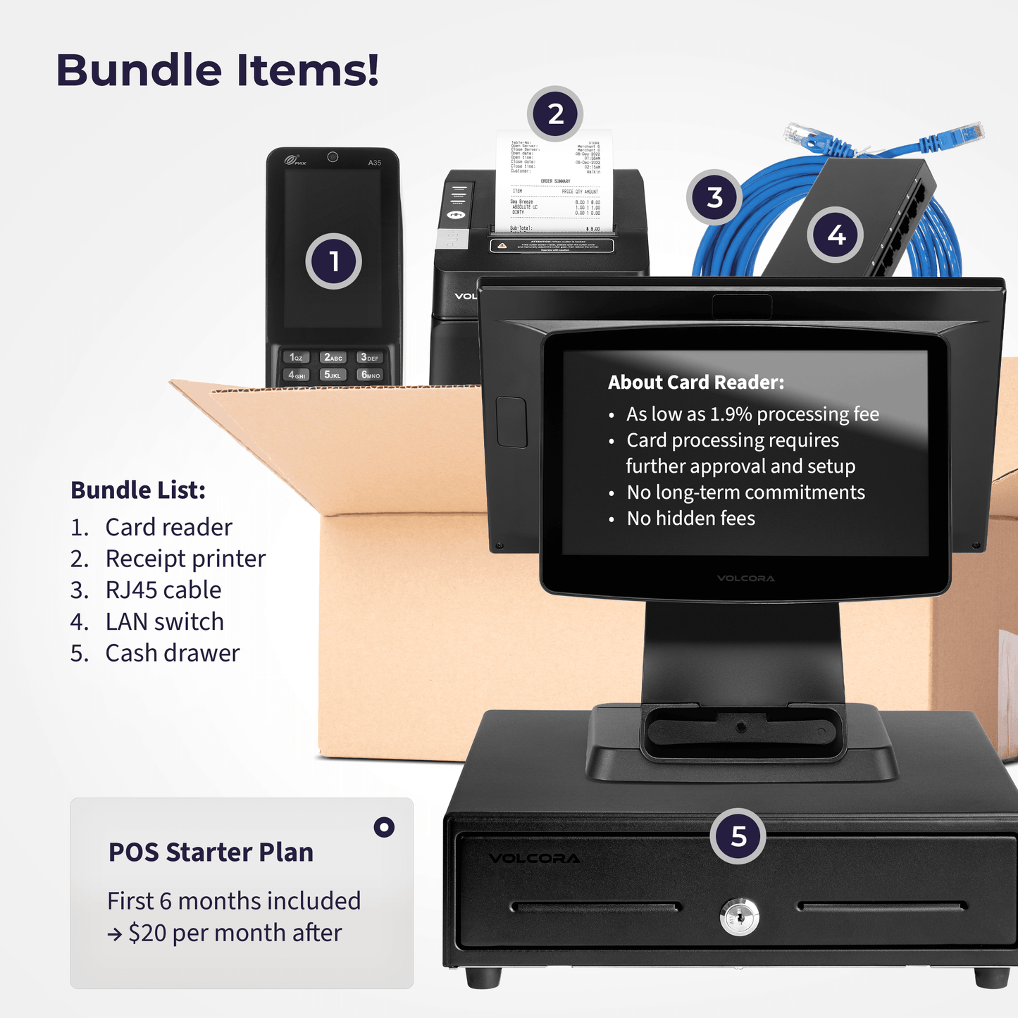 Volcora Point-of-Sale Terminal - Android 11 Terminal
