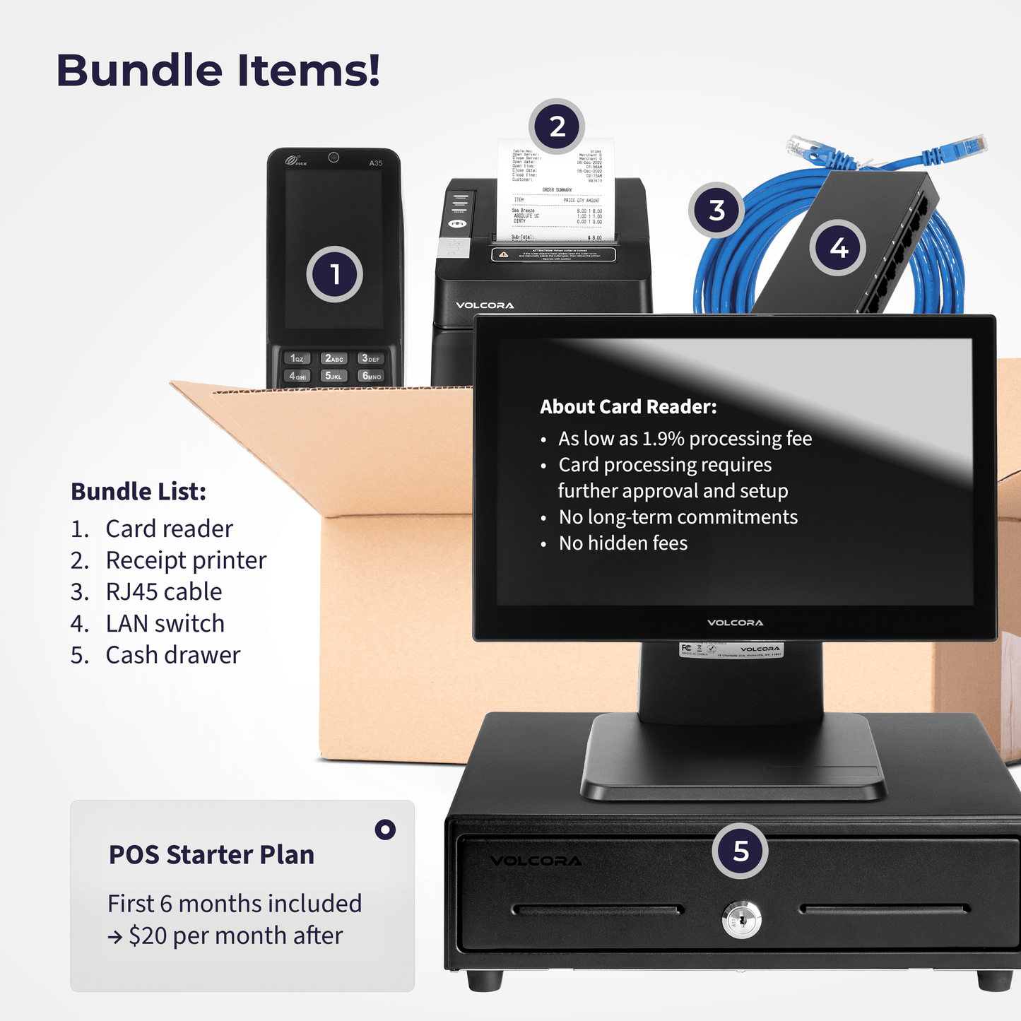 Volcora Point-of-Sale Terminal - Android 11 Terminal