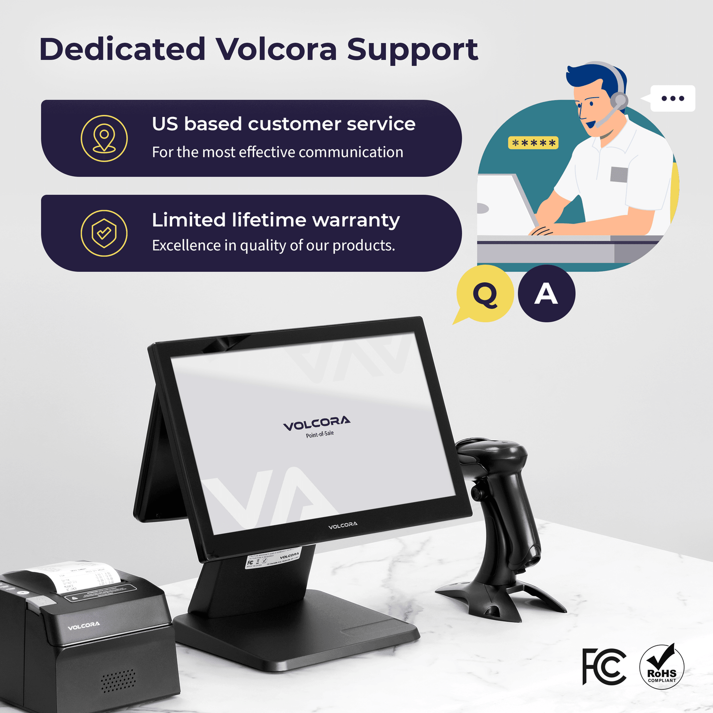 Volcora Point-of-Sale Terminal - Android 11 Terminal
