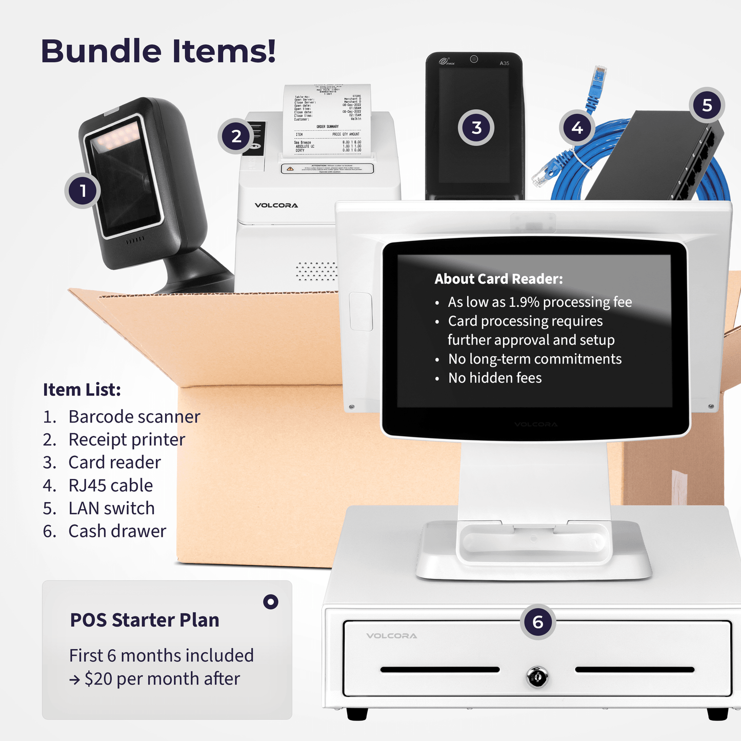 Volcora Point-of-Sale Terminal - Android 11 Terminal