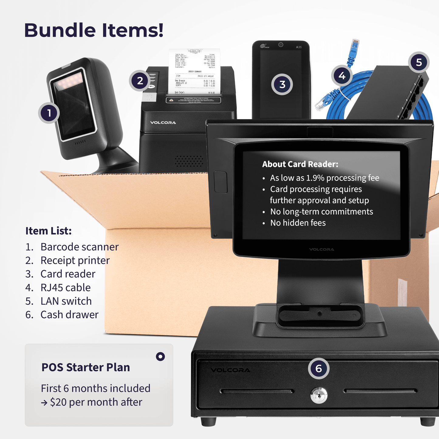 Volcora Point-of-Sale Terminal - Android 11 Terminal