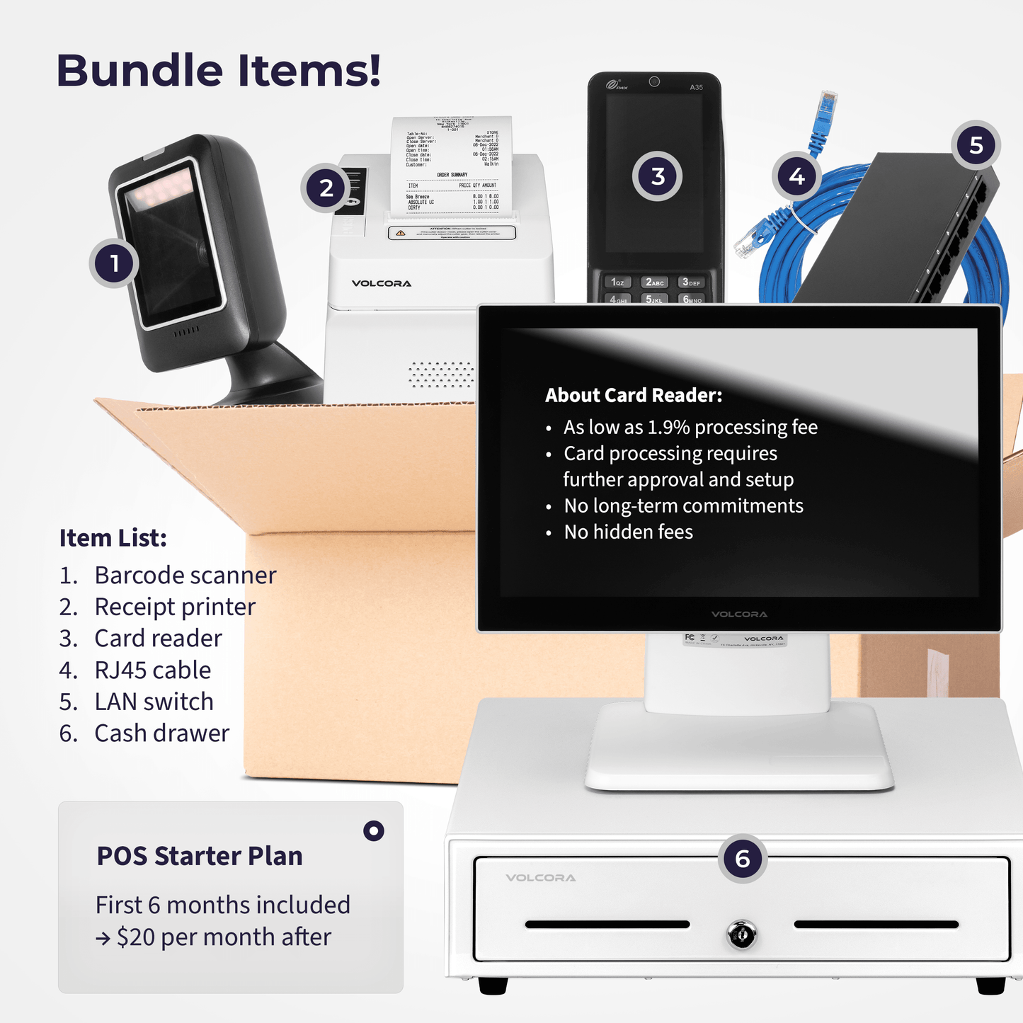 Volcora Point-of-Sale Terminal - Android 11 Terminal