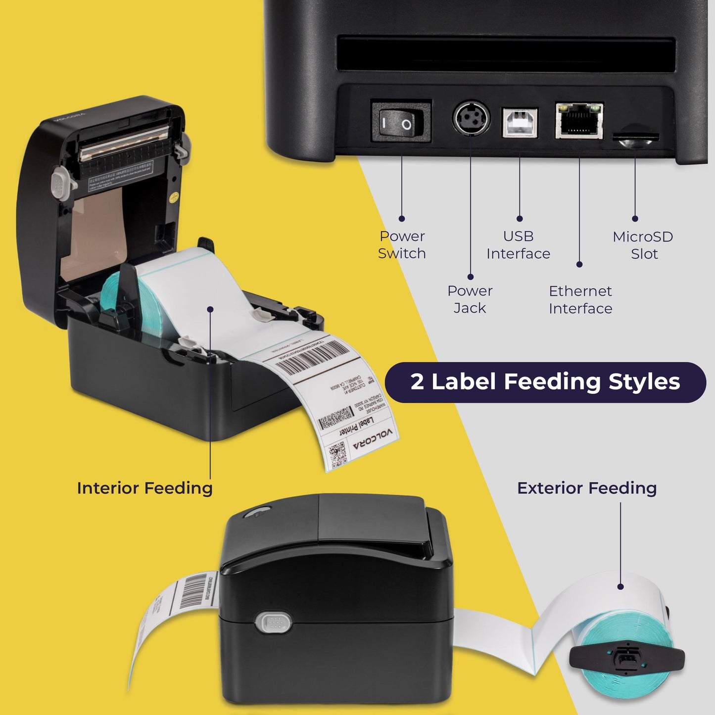 High Speed 4" Thermal Label Printer - V-LBPTZ Series - USB/Ethernet