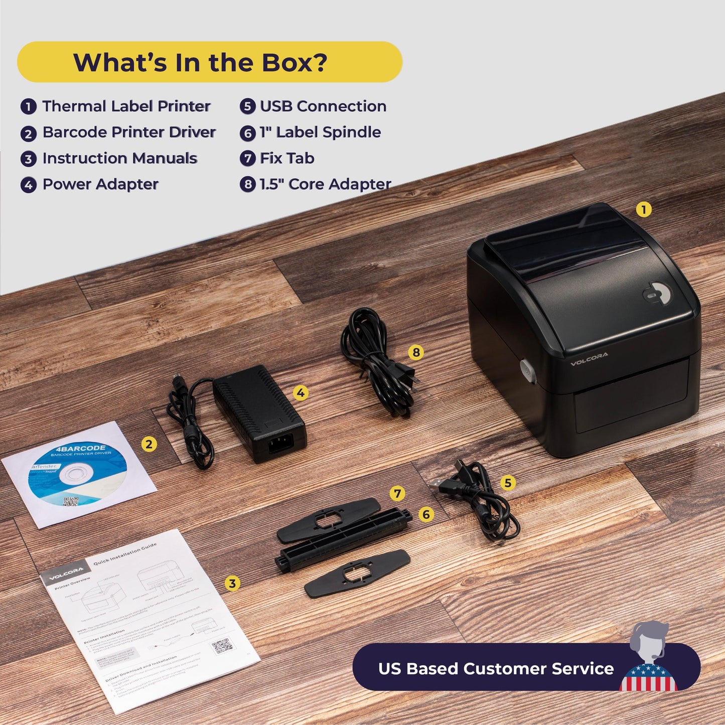 High Speed 4" Thermal Label Printer - V-LBPTZ Series - USB/Ethernet