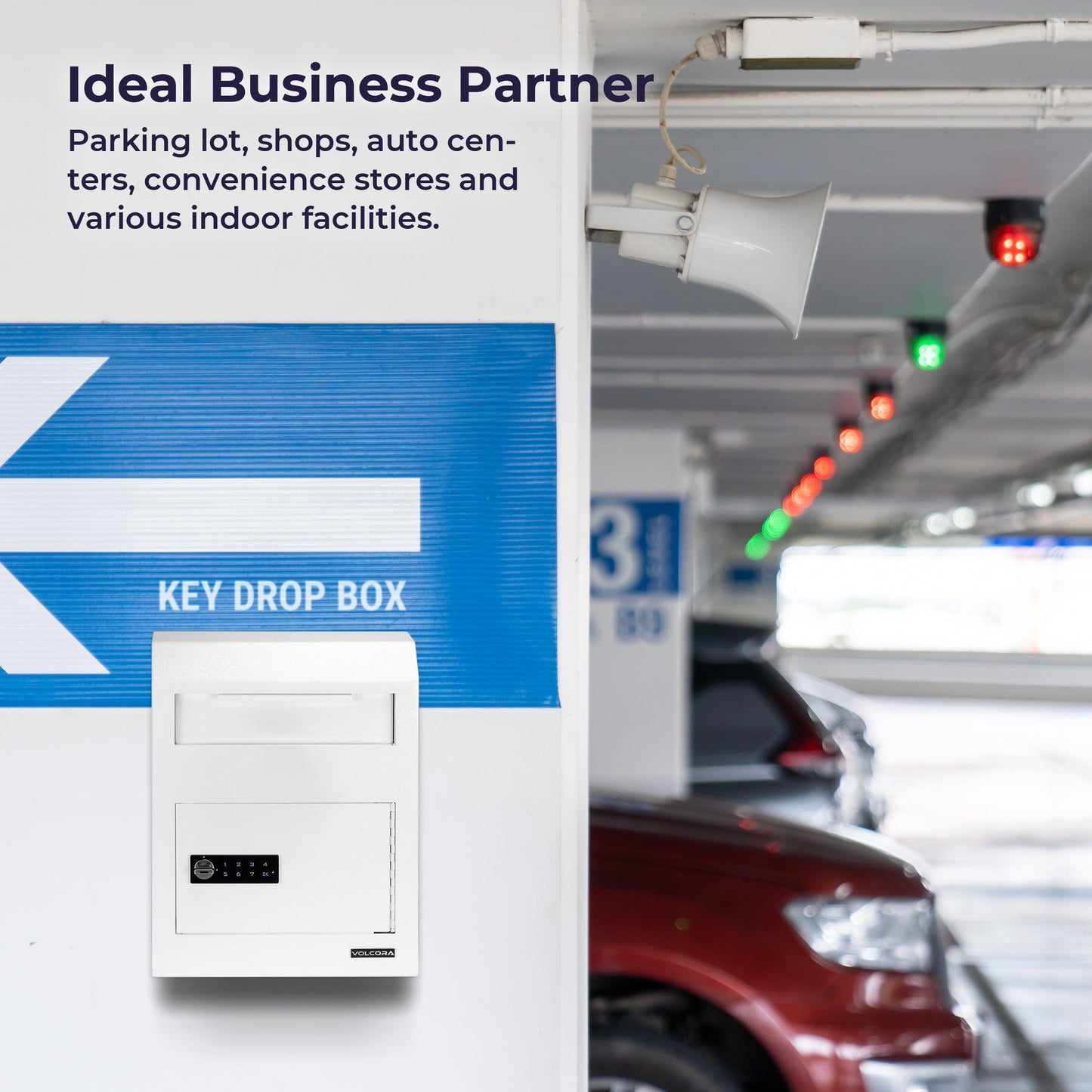 Wall Mount Digital Keypad Lock Drop Safe