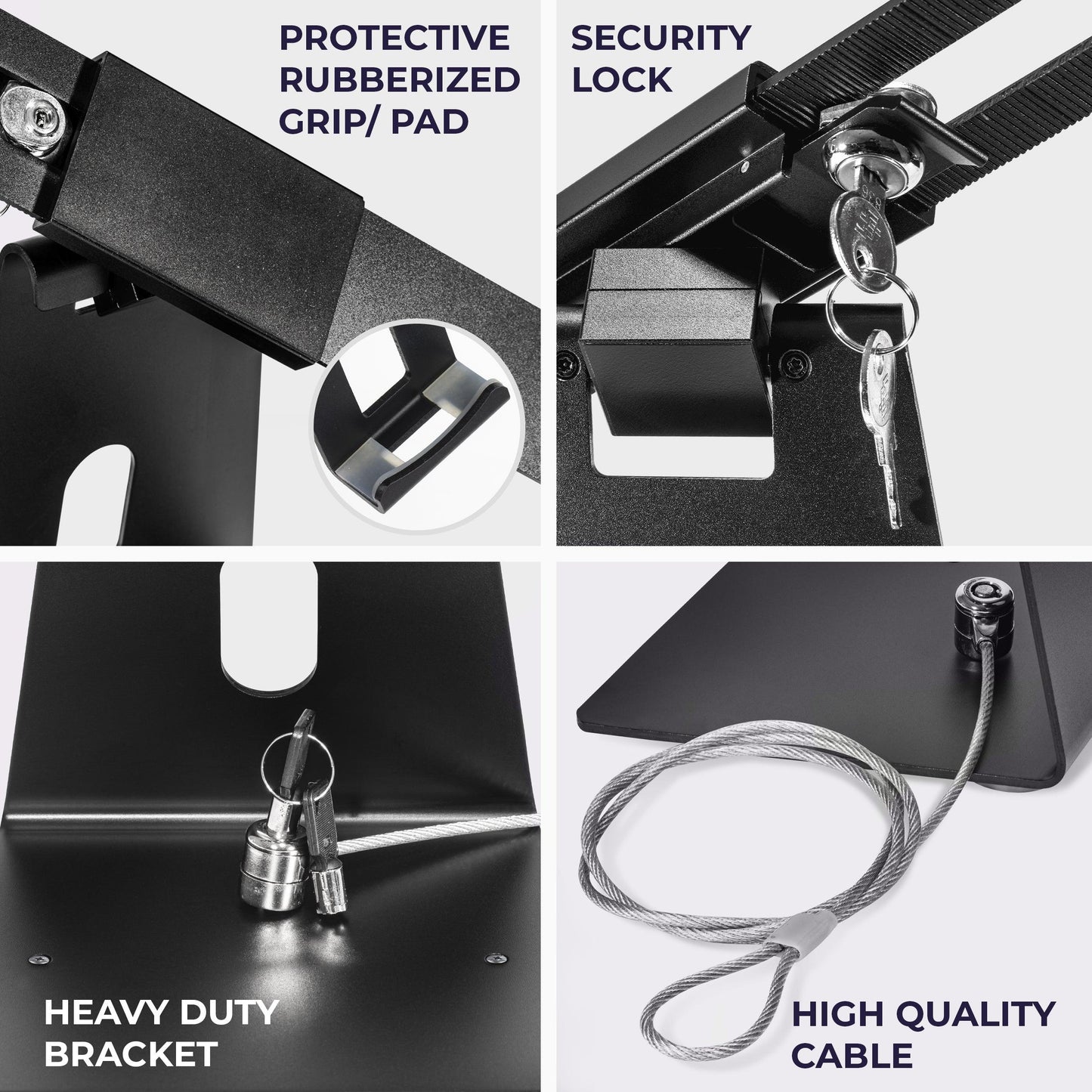 Anti-Theft Lockable iPad/Tablet Stand with Cable Lock