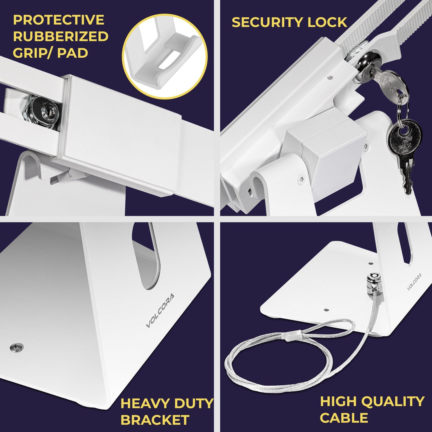 Anti-Theft Lockable iPad/Tablet Stand with Cable Lock
