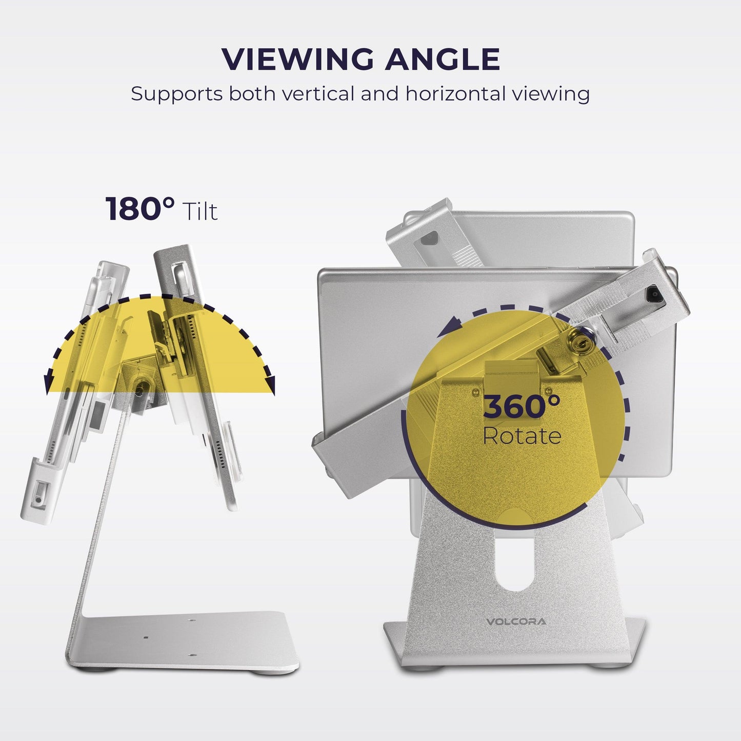 Anti-Theft Lockable iPad/Tablet Stand with Cable Lock
