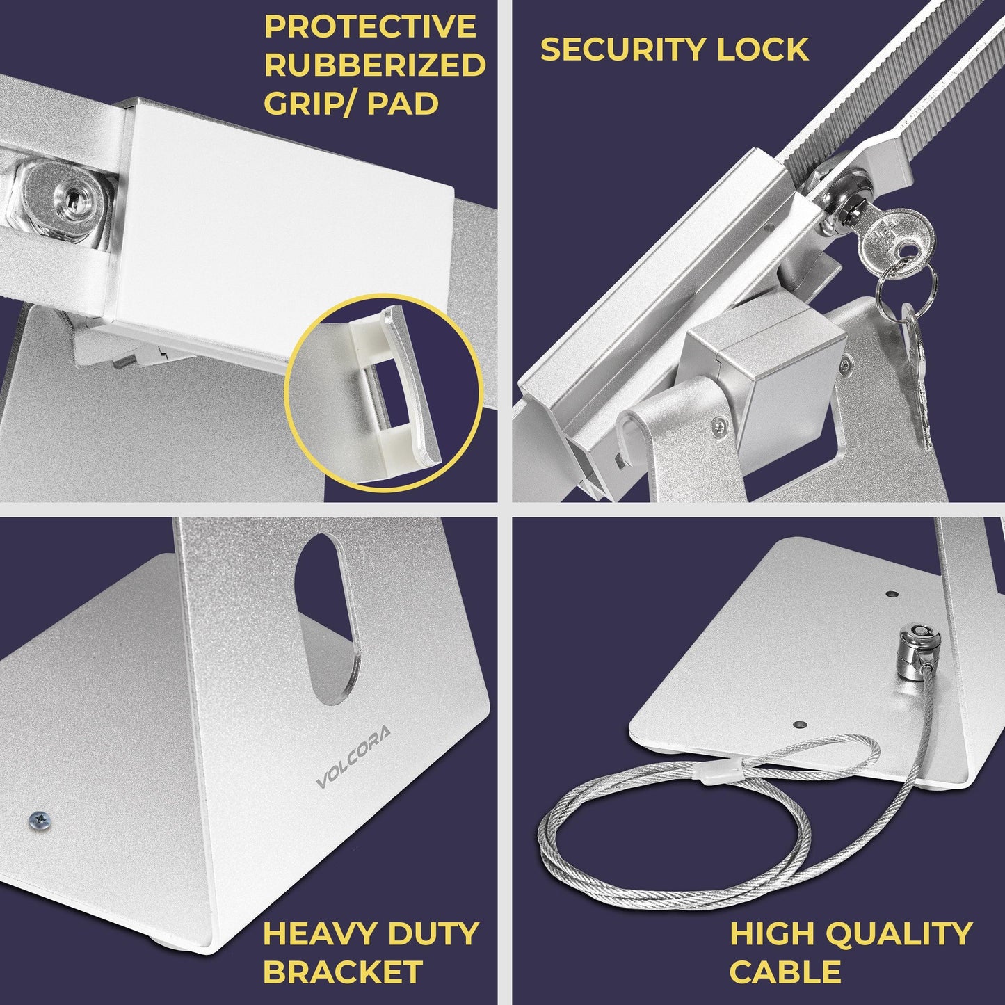 Anti-Theft Lockable iPad/Tablet Stand with Cable Lock