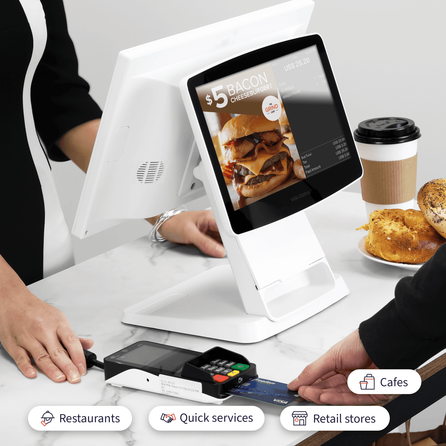 Volcora Point-of-Sale Terminal - Windows 11 Professional - Intel Core i5 10th Generation