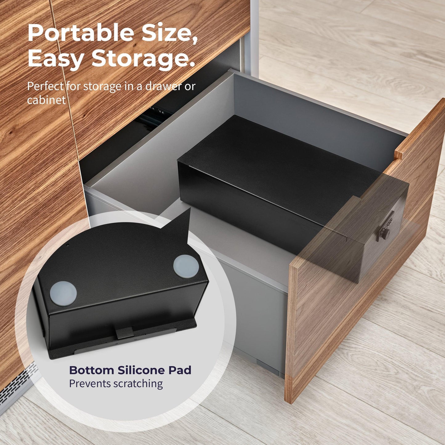 5 Compartment Cash Lock Box with Coin Tray