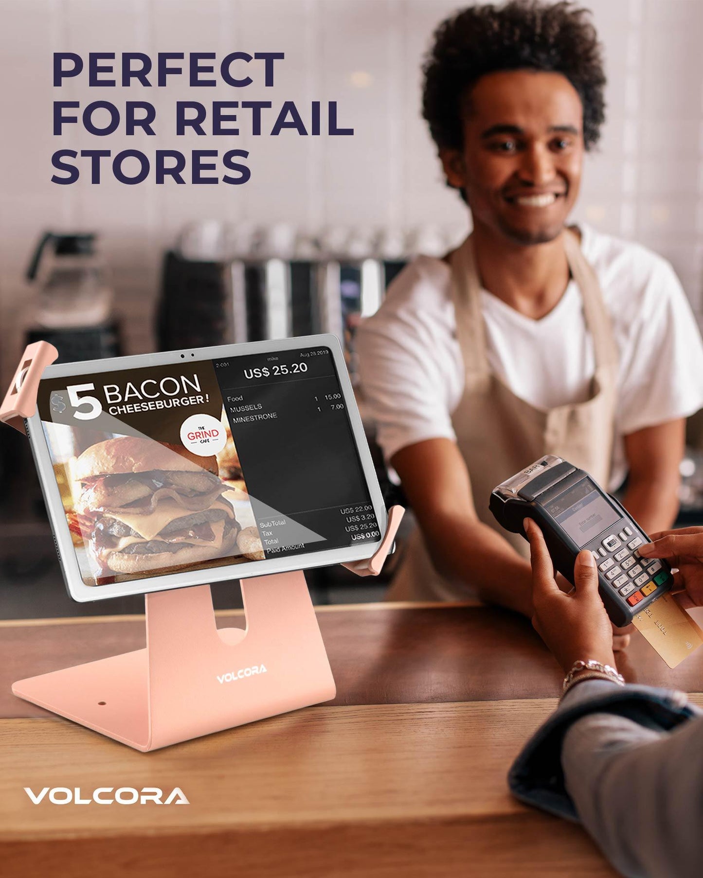 Anti-Theft Lockable iPad/Tablet Stand with Cable Lock