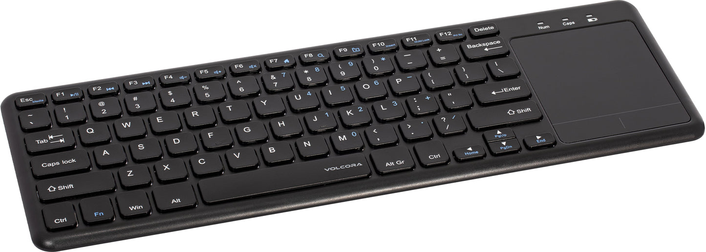 Volcora Wireless 2.4GHz USB Keyboard with Touchpad - Black