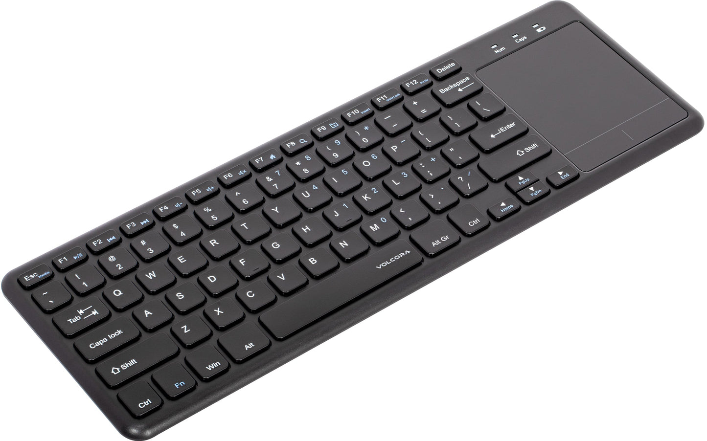 Volcora Wireless 2.4GHz USB Keyboard with Touchpad - Black