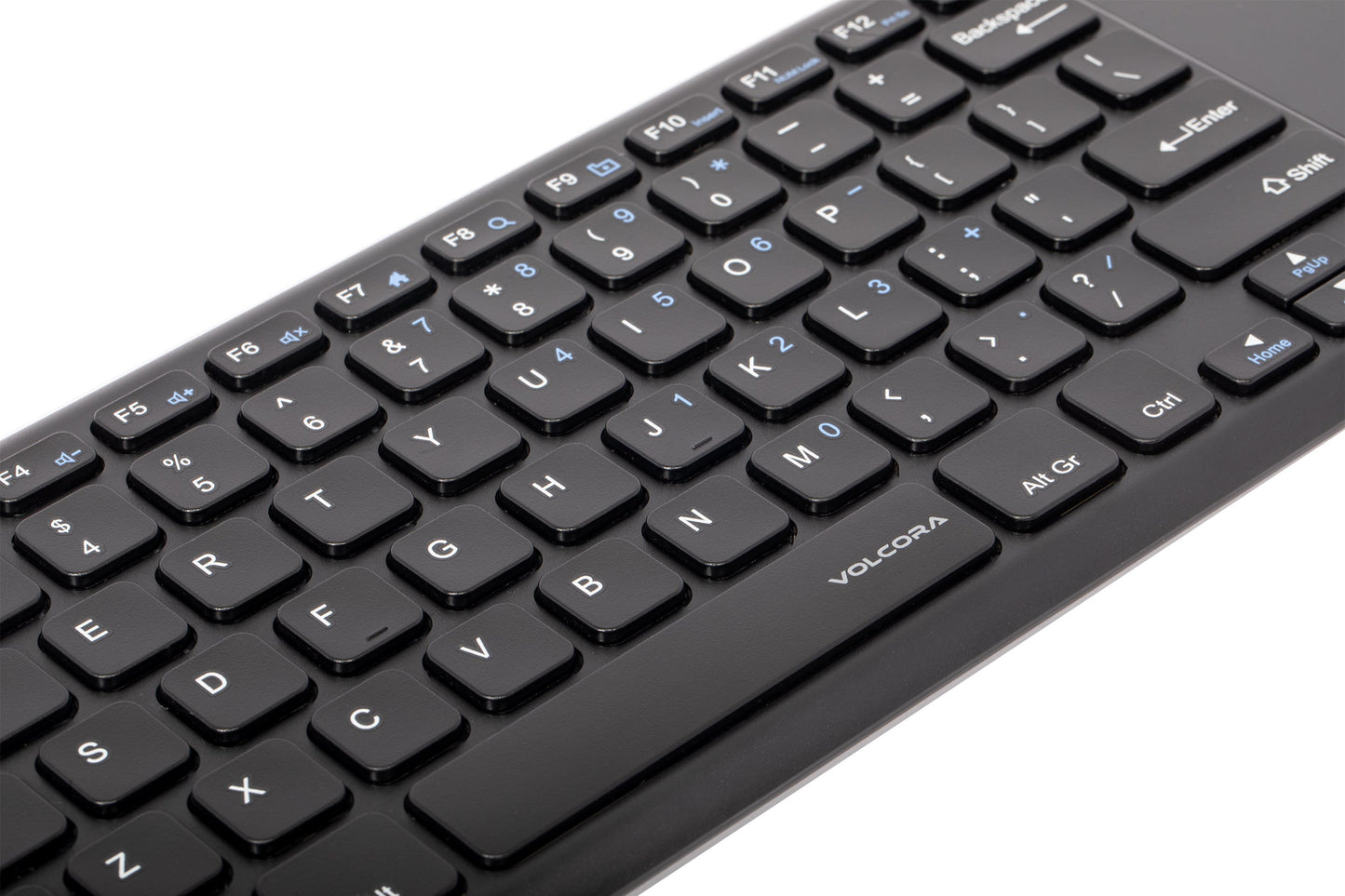 Volcora Wireless 2.4GHz USB Keyboard with Touchpad - Black