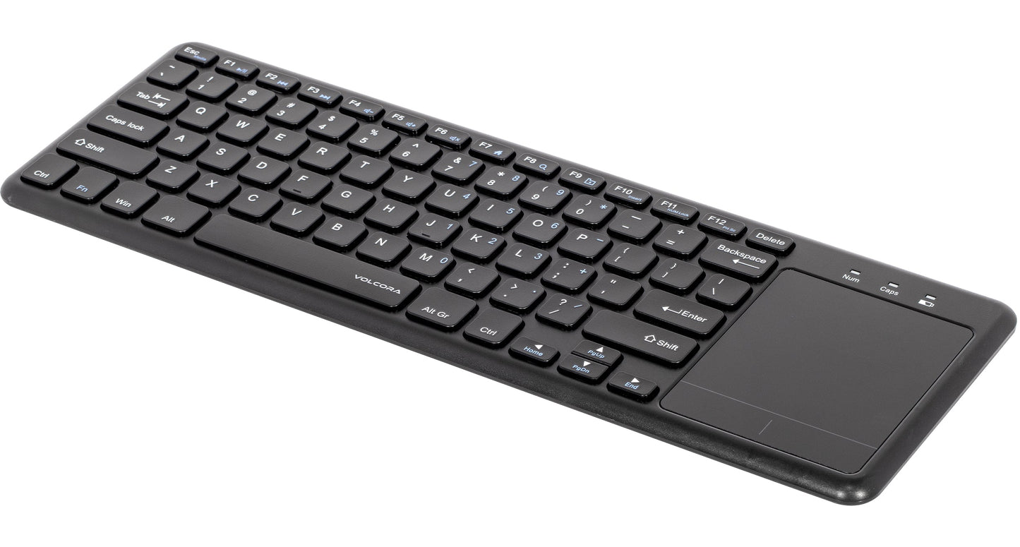 Volcora Wireless 2.4GHz USB Keyboard with Touchpad - Black
