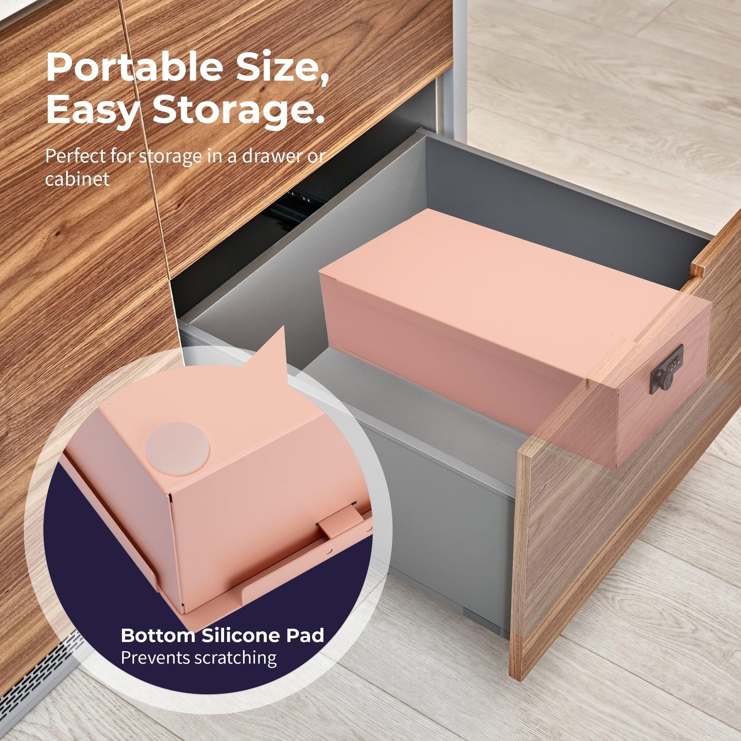 5 Compartment Cash Lock Box with Coin Tray