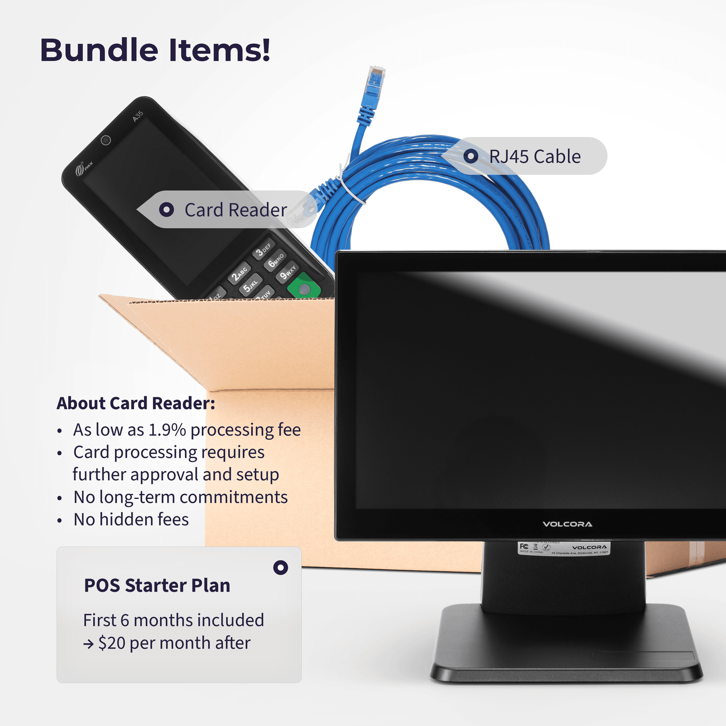 Volcora Point-of-Sale Terminal - Android 11 Terminal