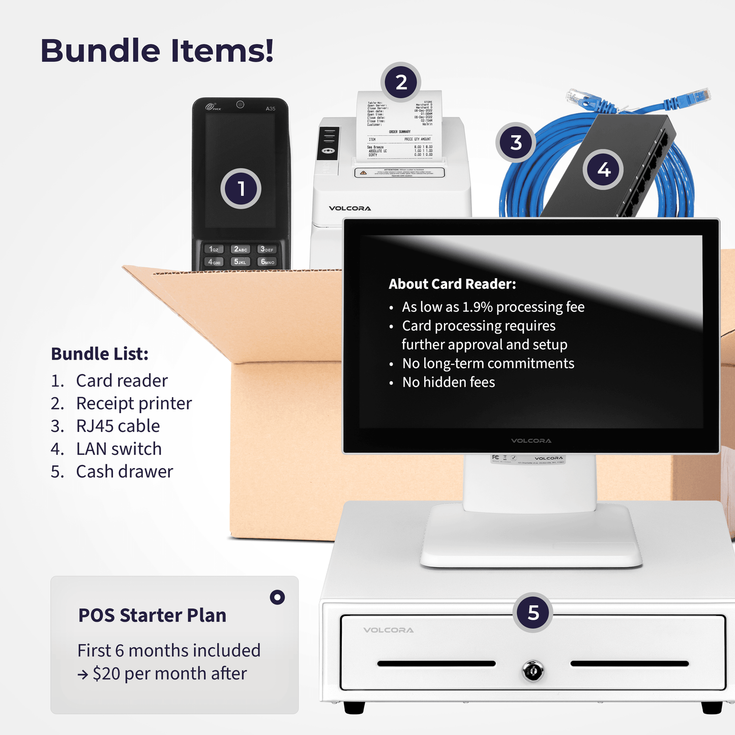 Volcora Point-of-Sale Terminal - Android 11 Terminal
