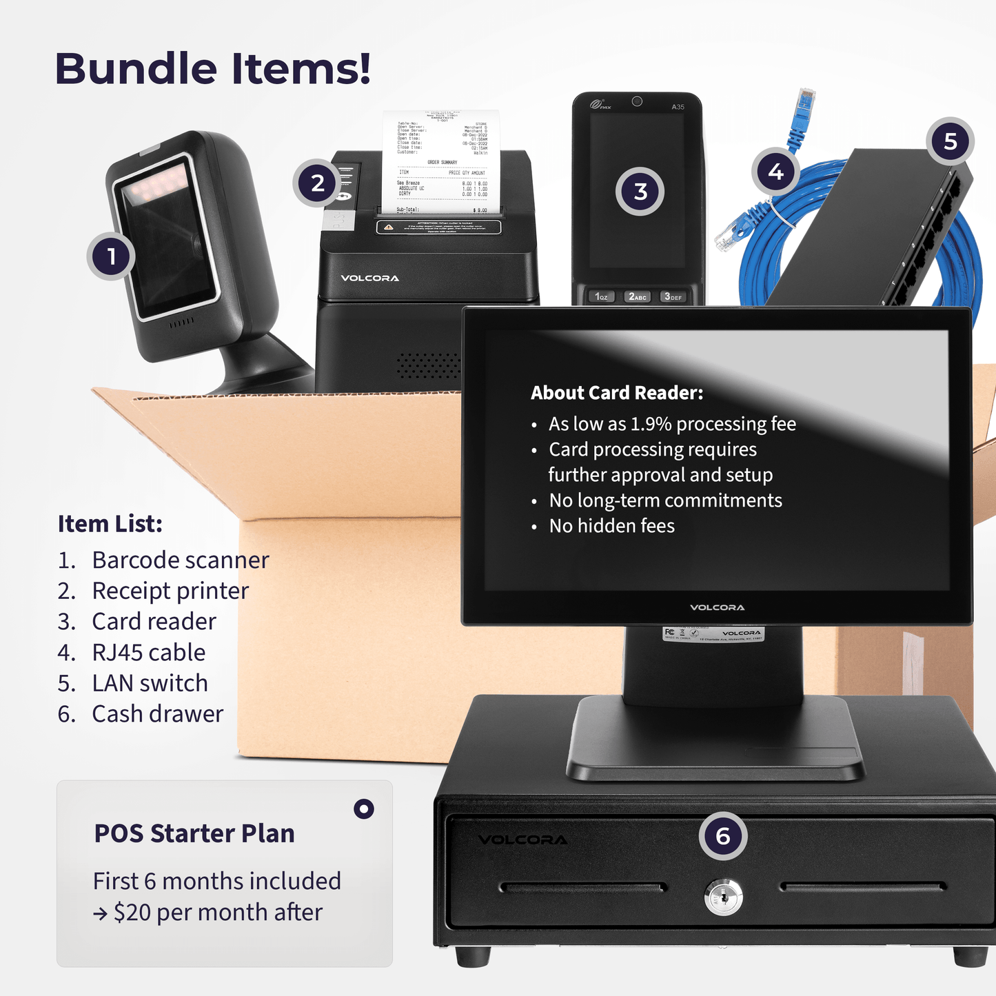 Volcora Point-of-Sale Terminal - Android 11 Terminal