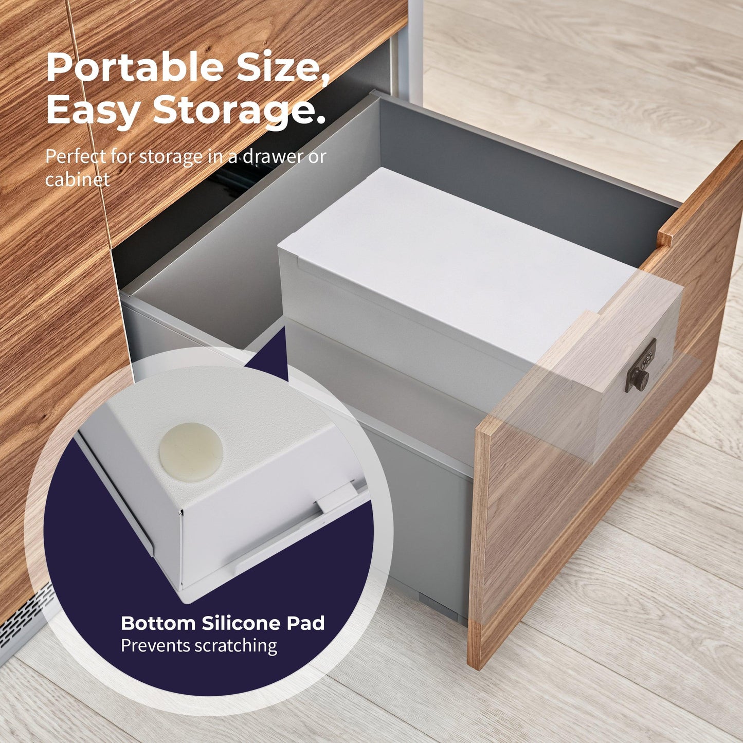5 Compartment Cash Lock Box with Coin Tray