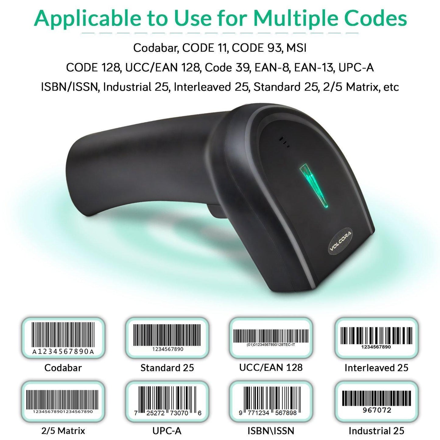 1D Wireless Barcode Scanner - Handheld CCD Bar Code Label UPC Reader