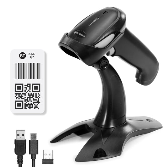 2D Wireless BT+2.4G Barcode Scanner with Stand - V-LHHBS-A1