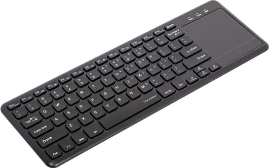 Volcora Wireless 2.4GHz USB Keyboard with Touchpad - Black